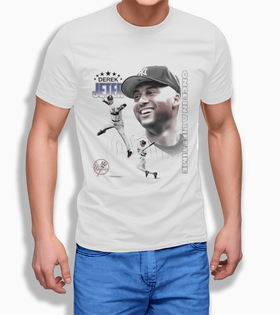 Derek Jeter New York Yankees Once In A Lifetime Baseball Legend T-Shirt