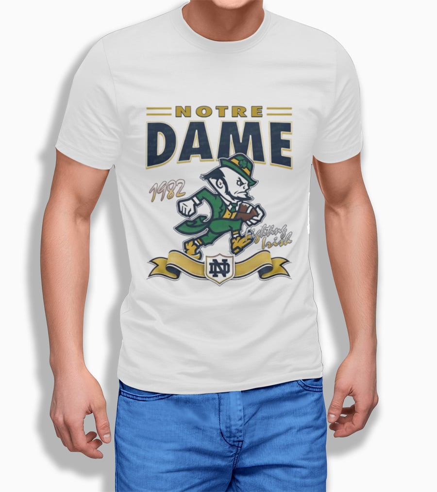 Notre Dame 1982 Fighting Irish Vintage Leprechaun T-Shirt