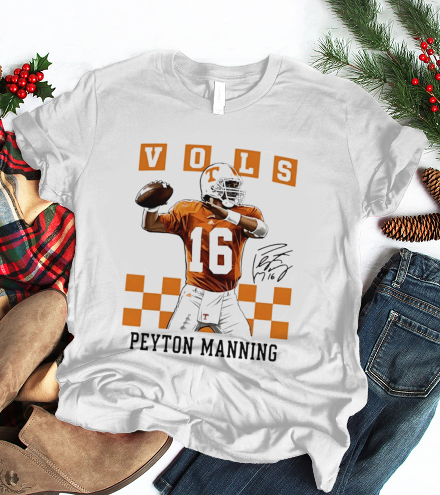 Peyton Manning 16 Vols Tennessee Football Player T-Shirt