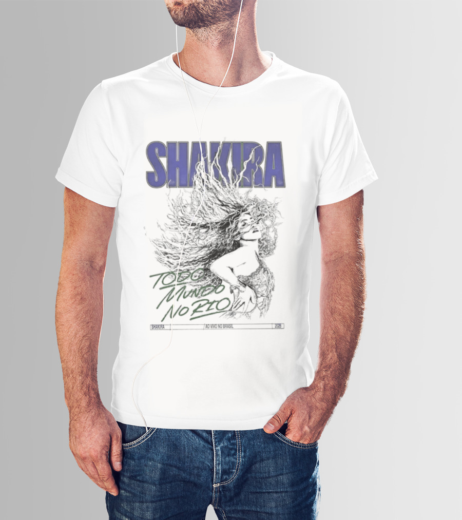 Shakira Todo Mundo No Rio Ao Vivo Brasil 2026 T-Shirt