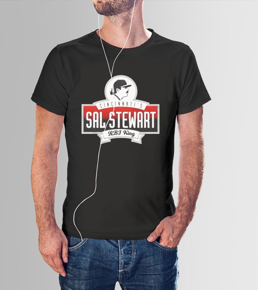 Cincinnati's Sal Stewart RBI King Iconic Baseball T-Shirt
