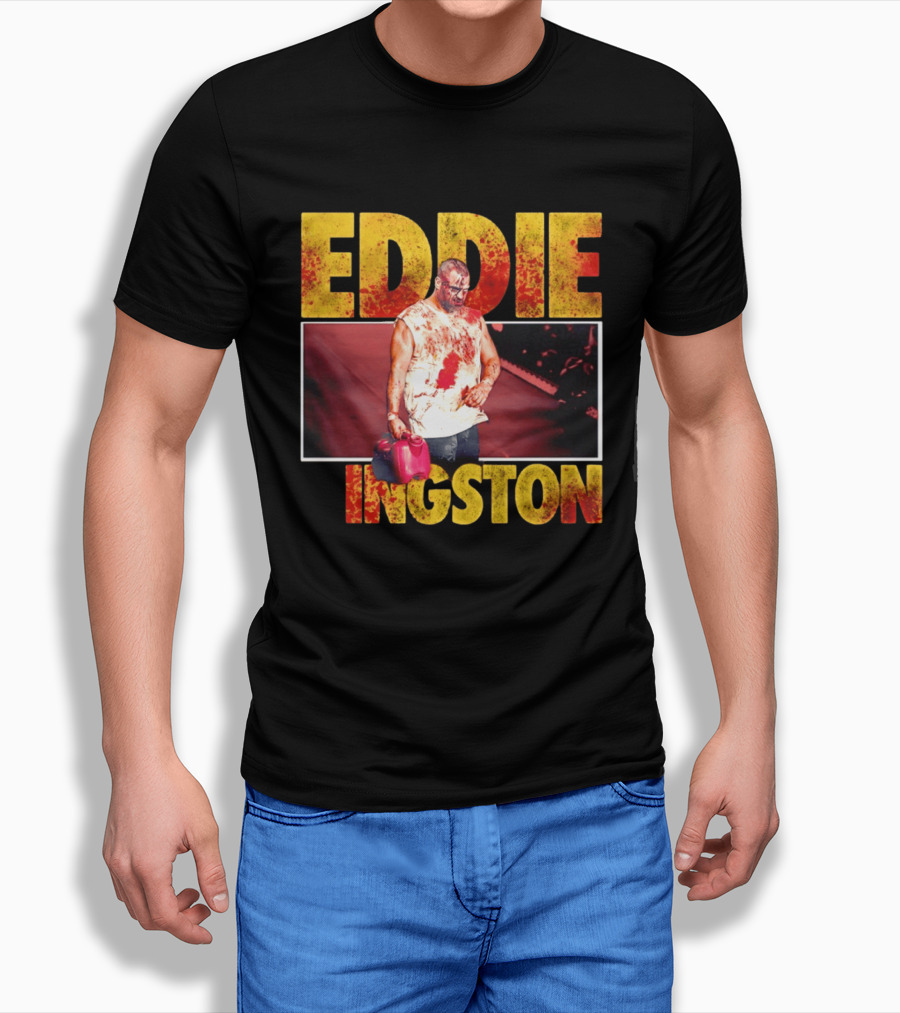 Eddie Kingston Bloody Gas Can Wrestler Image T-Shirt