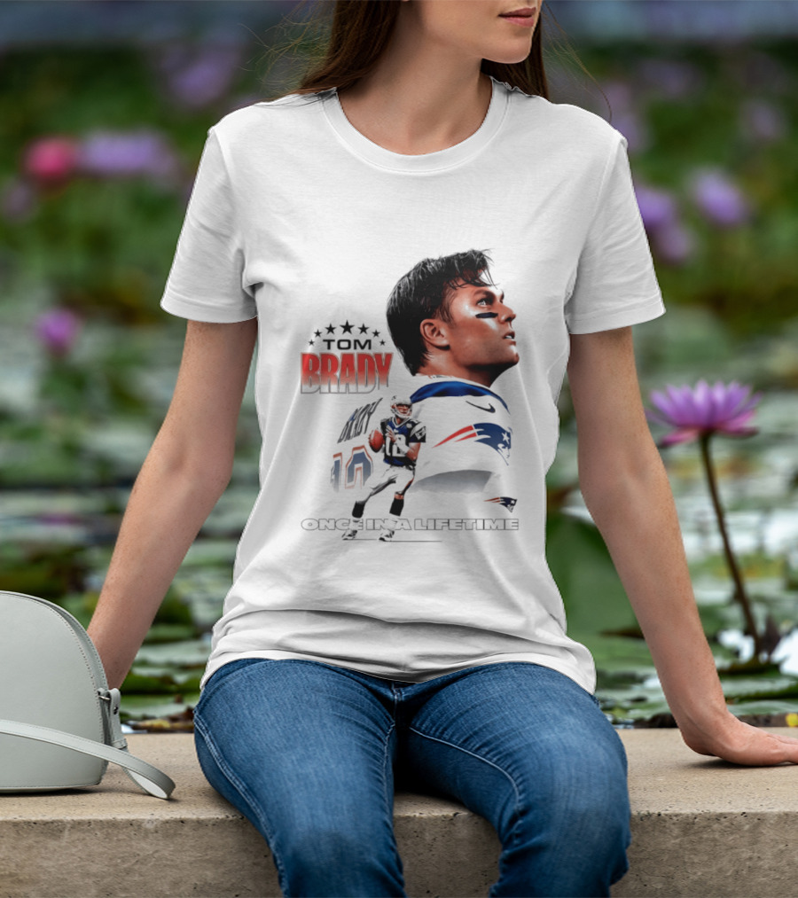 Tom Brady New England Patriots Once In A Lifetime Stars Collage T-Shirt