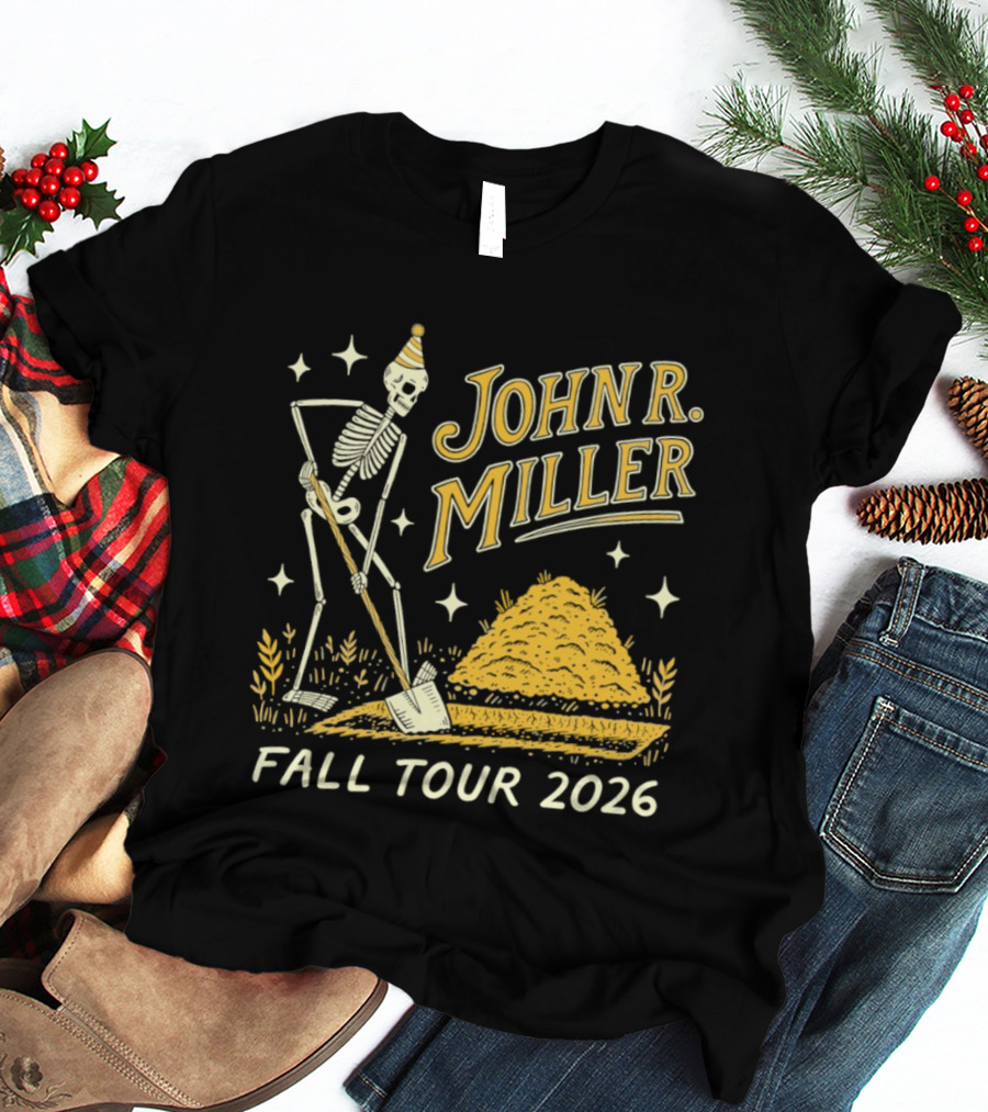 John R. Miller Skeleton With Shovel Fall Tour 2026 T-Shirt
