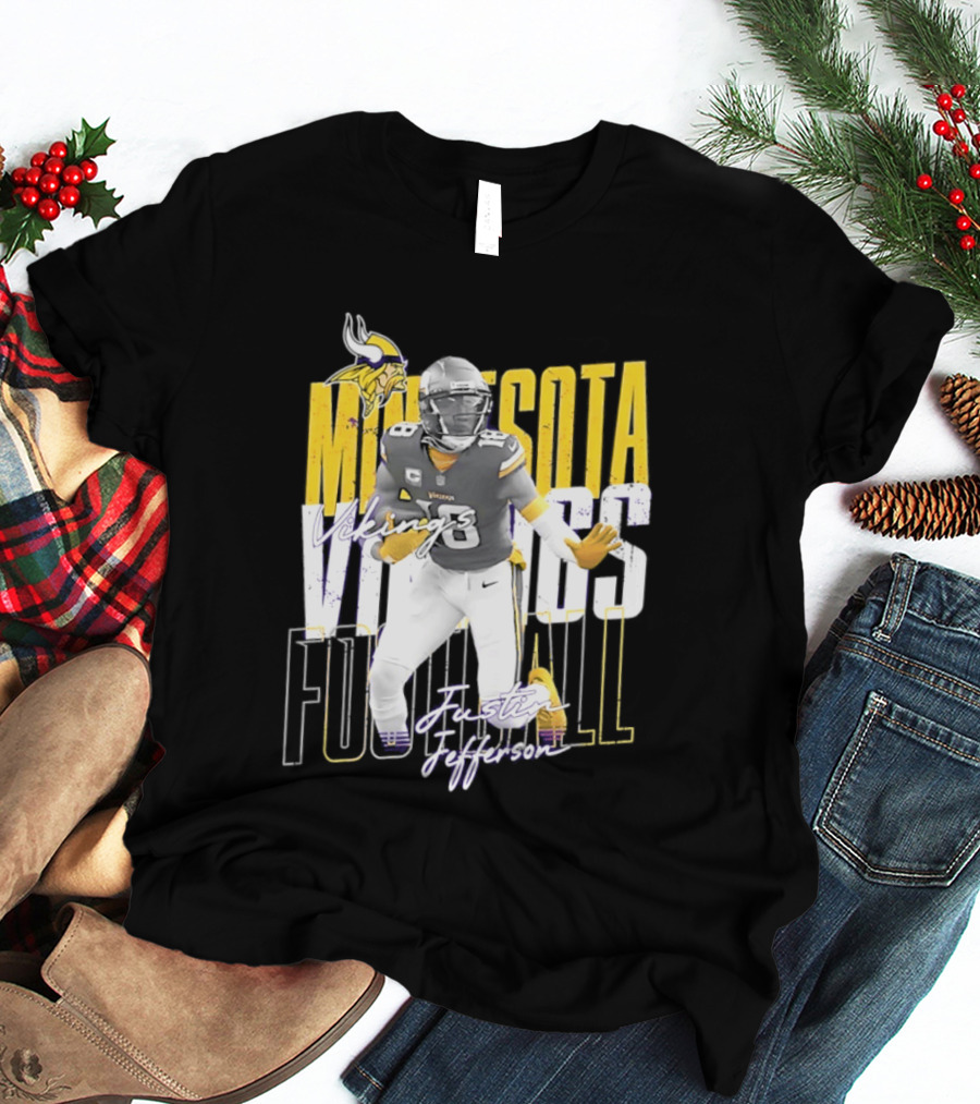 Minnesota Vikings Football Legends Justin Jefferson Iconic 18 T-Shirt