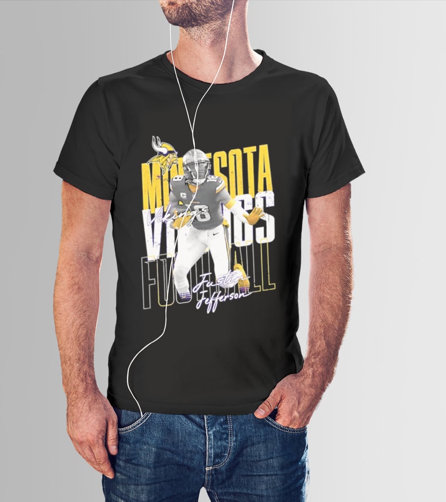 Minnesota Vikings Football Legends Justin Jefferson Iconic 18 T-Shirt