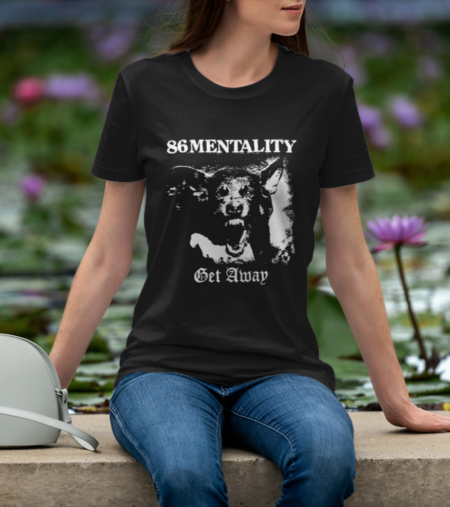 86 Mentality Get Away Hardcore Punk Iconic Dog T-Shirt