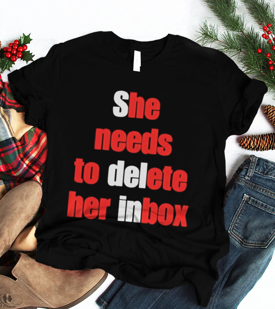 She Needs To Delete Her Inbox Email Overload Humor T-Shirt