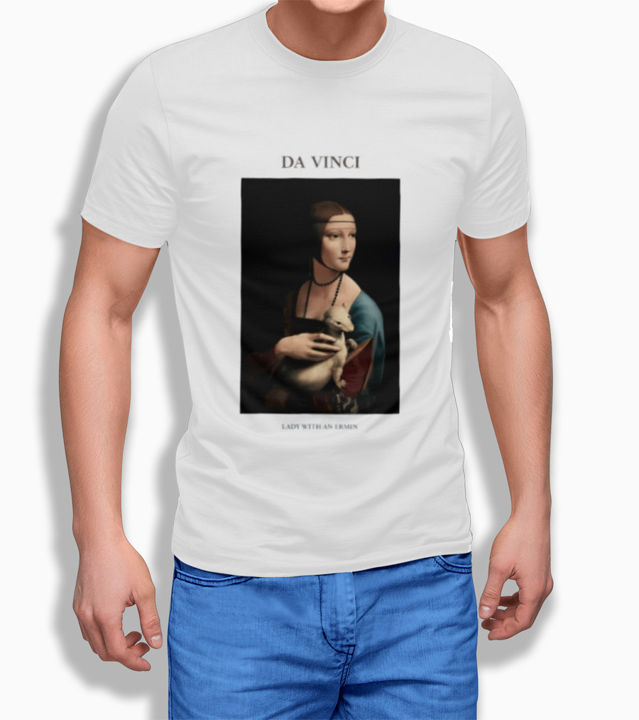 Lady With An Ermine Leonardo Da Vinci Painting Da Vinci T-Shirt