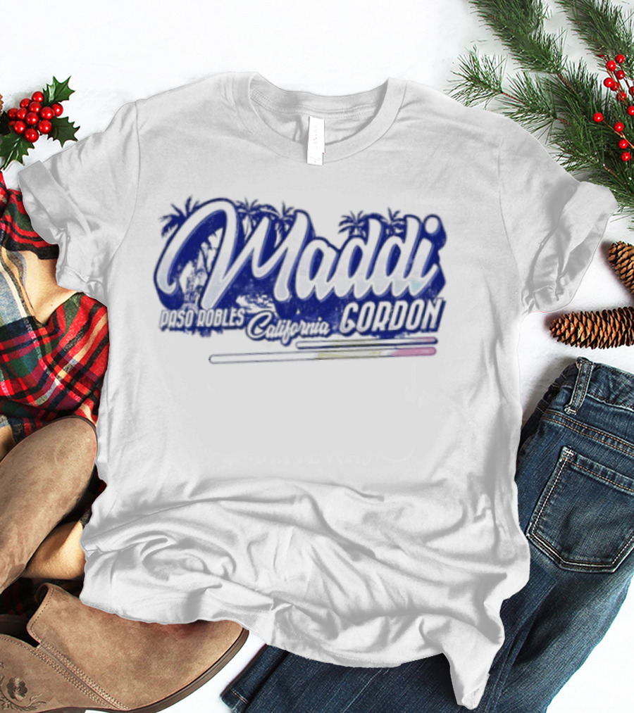 Maddi Gordon Paso Robles California Custom Name Brush Script T-Shirt