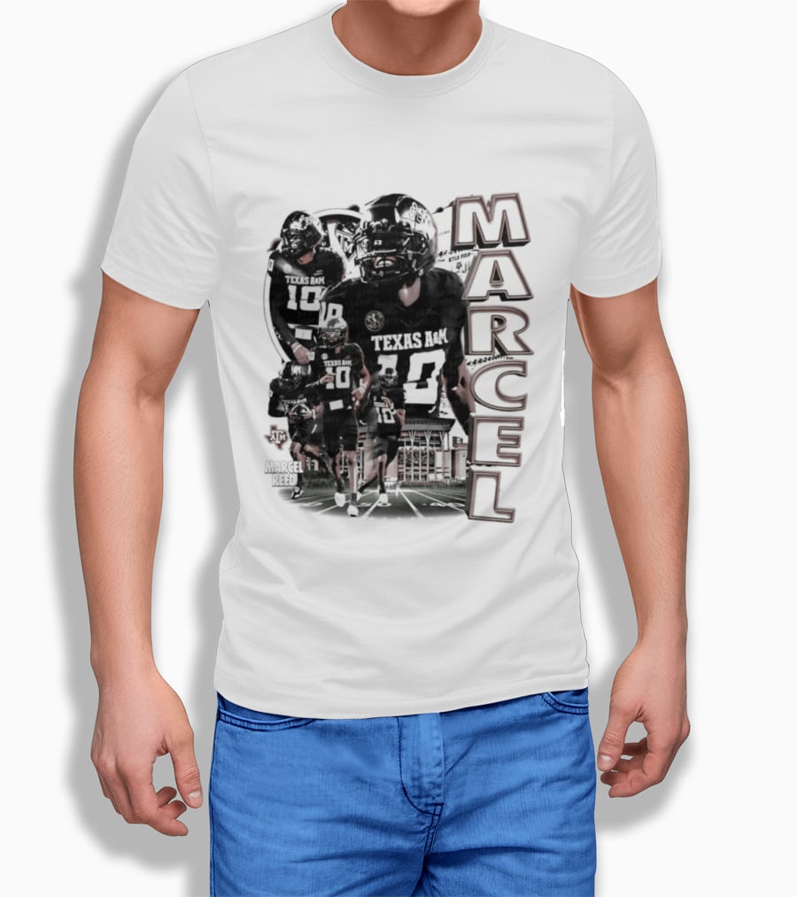 Marcel Reed Texas A&M NCAA Football 10 Aggies Player Collage T-Shirt