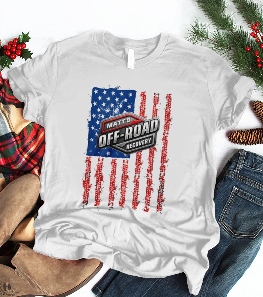 Matt's Off Road Recovery Patriotic Stars And Stripes T-Shirt
