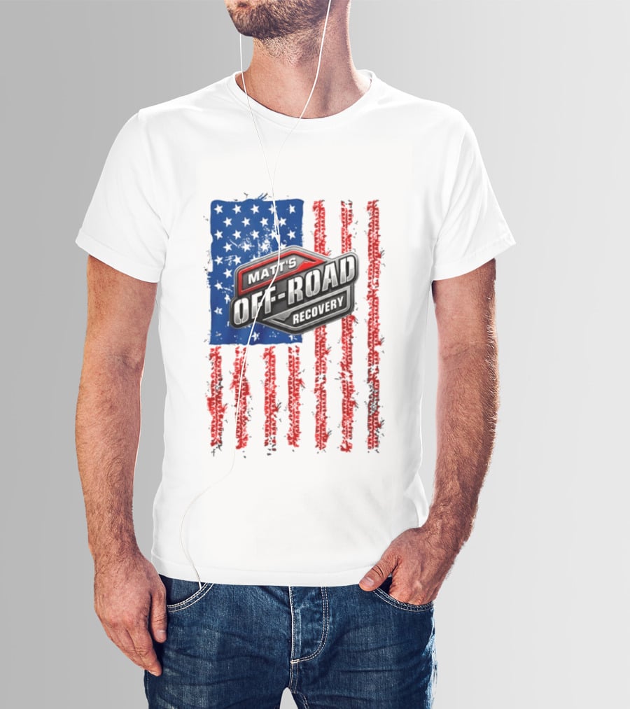 Matt's Off Road Recovery Patriotic Stars And Stripes T-Shirt