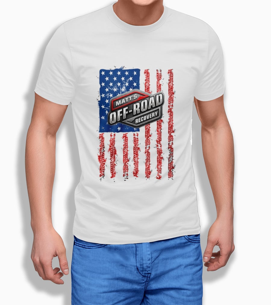 Matt's Off Road Recovery Patriotic Stars And Stripes T-Shirt