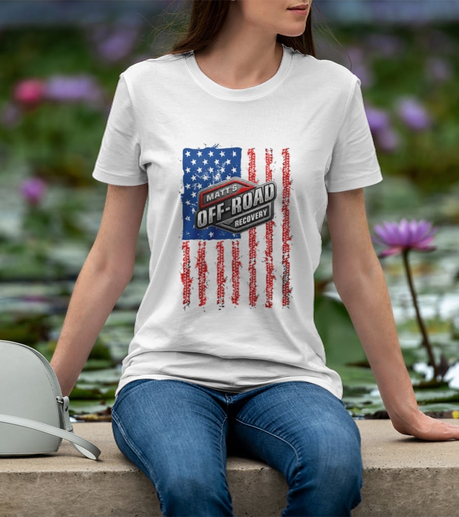 Matt's Off Road Recovery Patriotic Stars And Stripes T-Shirt