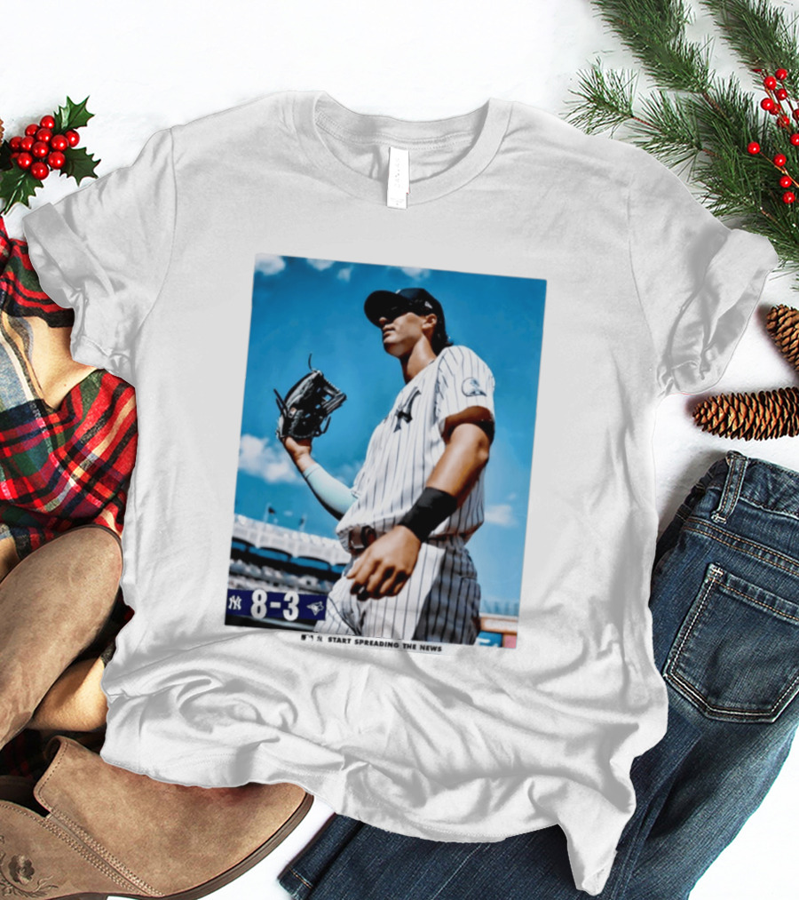 New York Yankees Player 8 3 Start Spreading The News T-Shirt