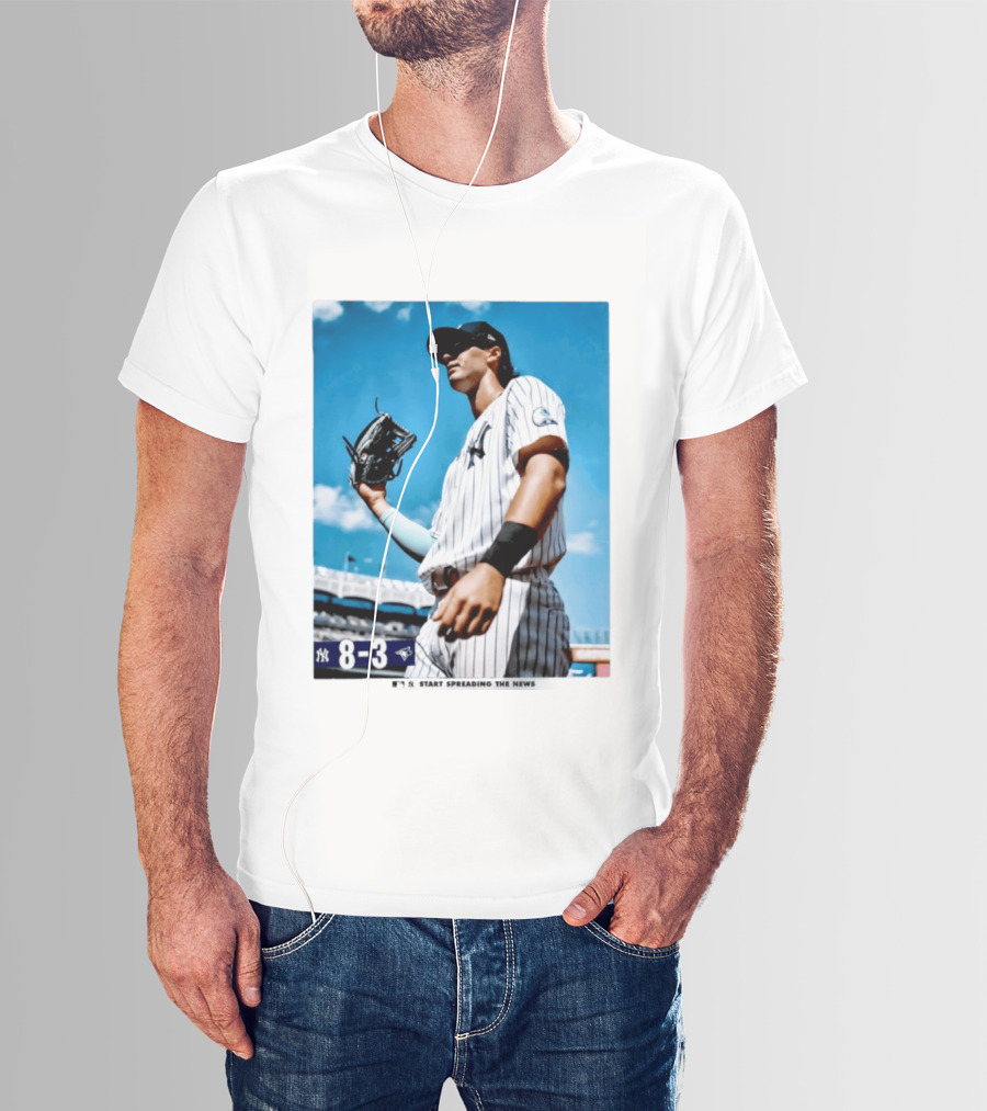 New York Yankees Player 8 3 Start Spreading The News T-Shirt