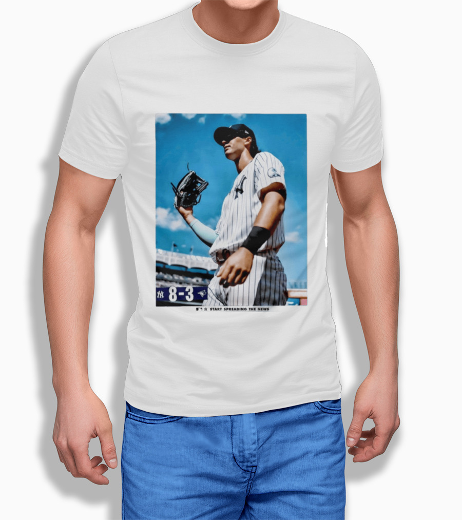 New York Yankees Player 8 3 Start Spreading The News T-Shirt