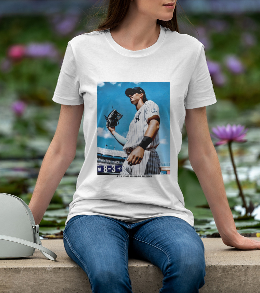 New York Yankees Player 8 3 Start Spreading The News T-Shirt
