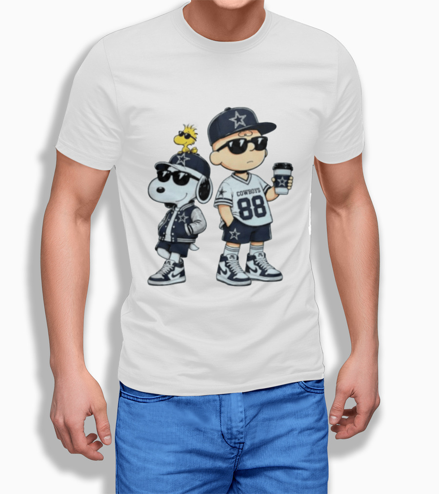 Snoopy Charlie Brown Cowboys 88 Football Fan Gear T-Shirt
