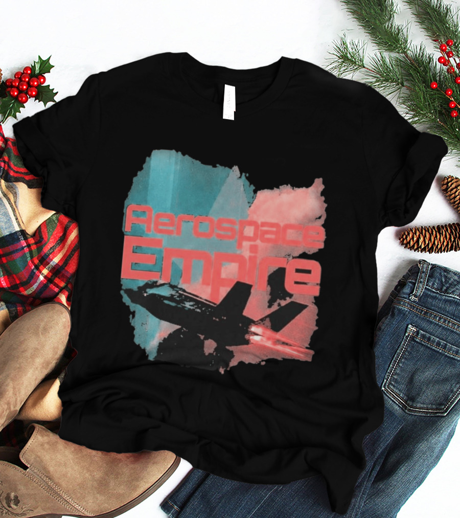 Aerospace Empire Futuristic Jet With Vapor Trails And Vibrant Color Palette T-Shirt