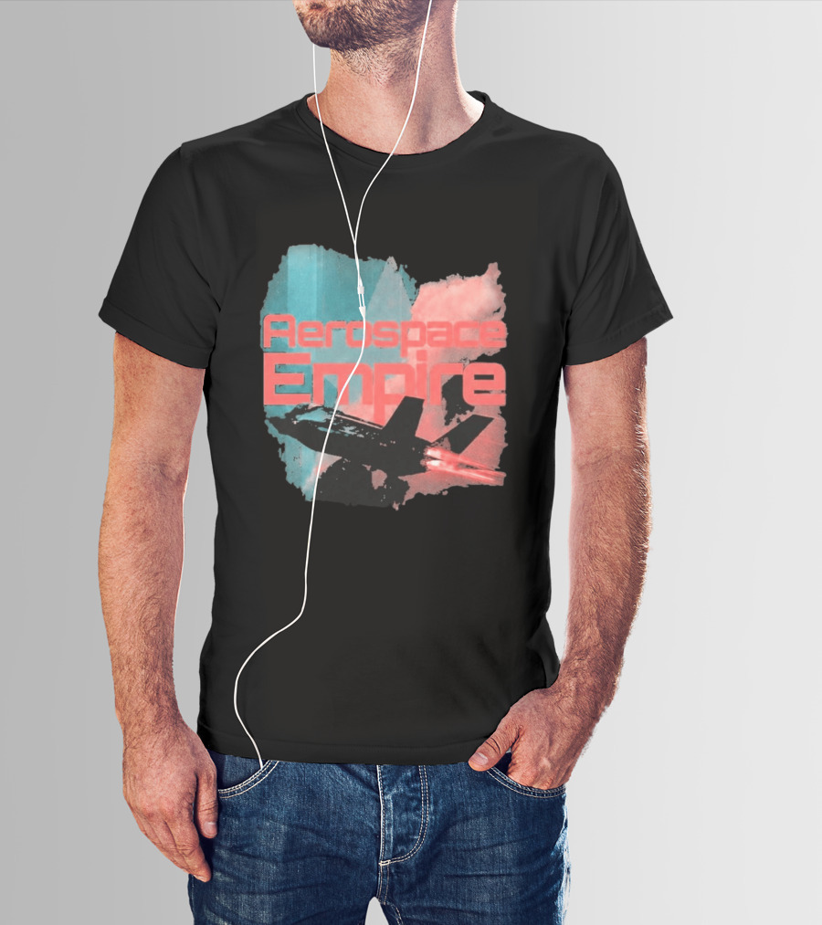 Aerospace Empire Futuristic Jet With Vapor Trails And Vibrant Color Palette T-Shirt