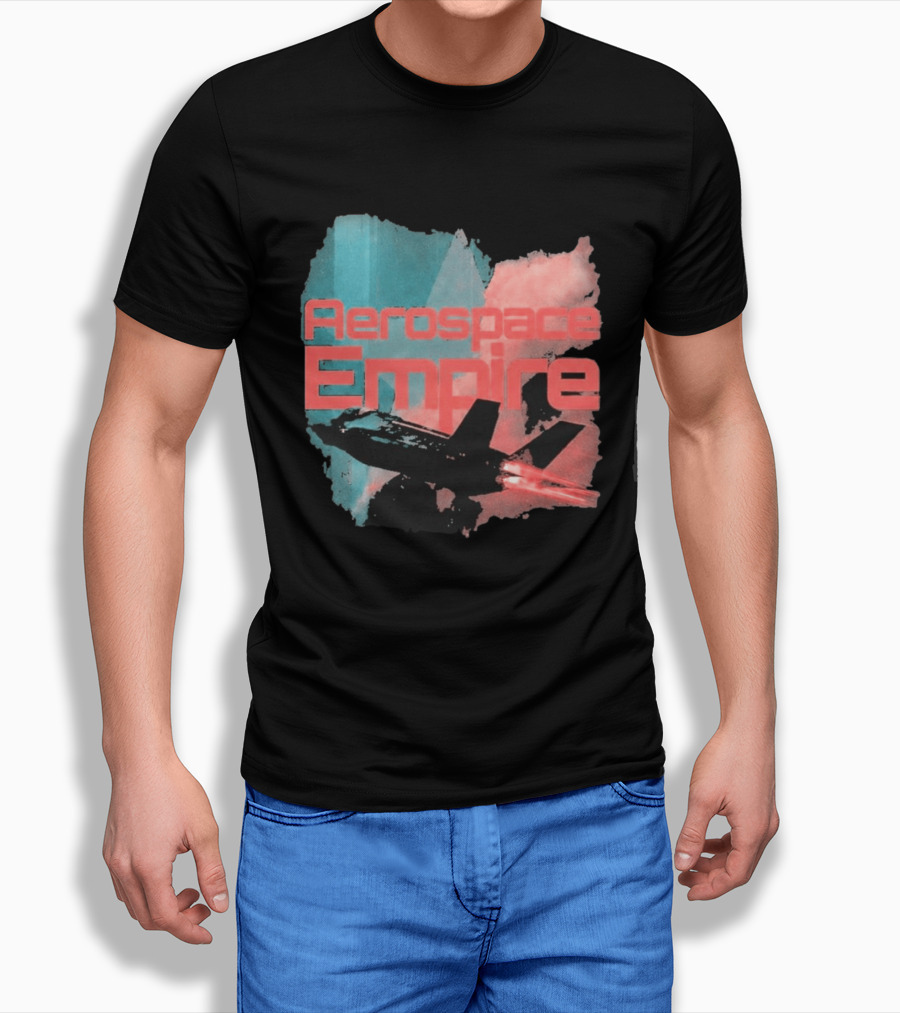 Aerospace Empire Futuristic Jet With Vapor Trails And Vibrant Color Palette T-Shirt