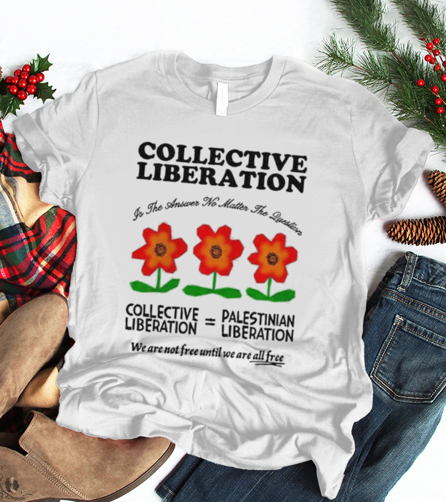 Zayn CHNGE X Anees Collective Liberation Palestinian Equality Floral Message T-Shirt