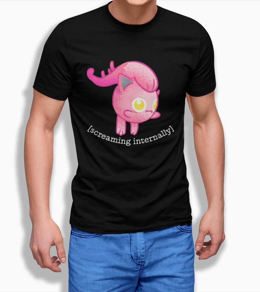 Jigglypuff Screaming Internally Pokemon Cute Expression T-Shirt