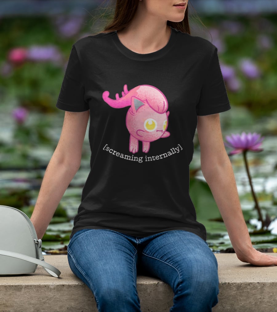 Jigglypuff Screaming Internally Pokemon Cute Expression T-Shirt