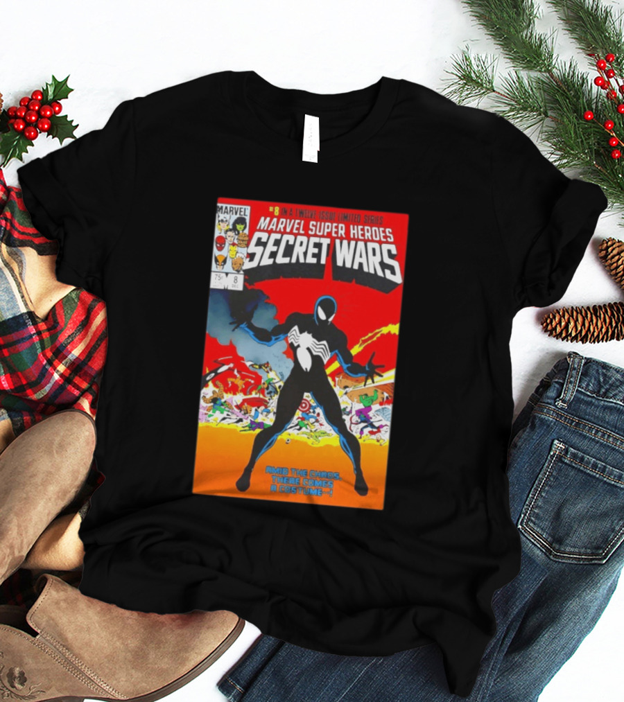 Marvel Super Heroes Secret Wars Number 8 Black Costume Amid The Chaos There Comes A Costume T-Shirt