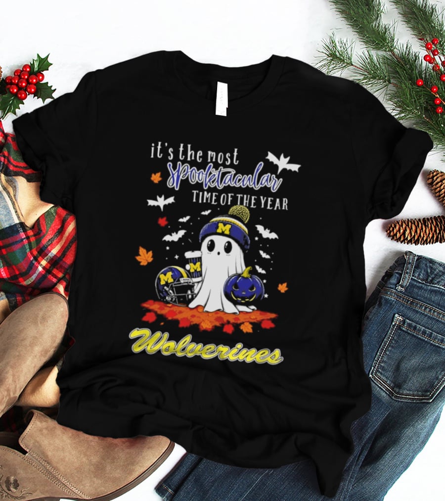 Michigan Wolverines Spooktacular Halloween Ghost Fest 2026 It's The Most Wonderful Time Of The Year T-Shirt