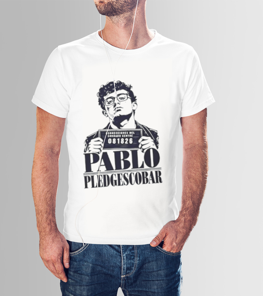 Agostino Abbatiello Pablo Pledgescobar Shot 081326 White Out T-Shirt