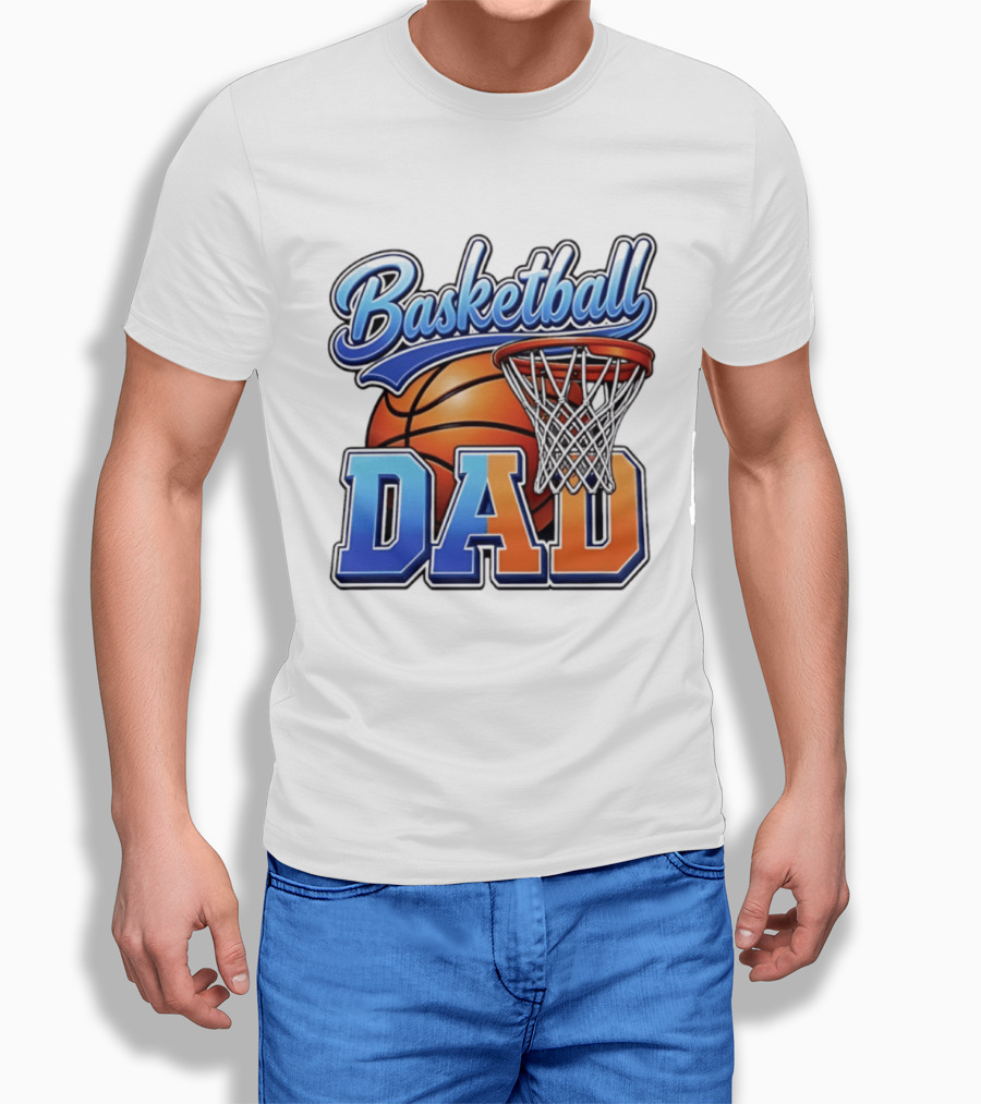 Basketball Dad Father Hoops Sports Fan Basketball Gift Dad T-Shirt
