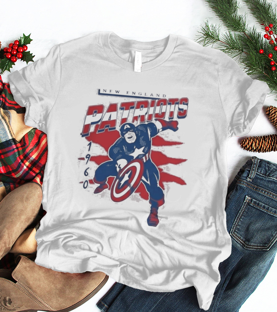 New England Patriots Captain America 2026 T-Shirt