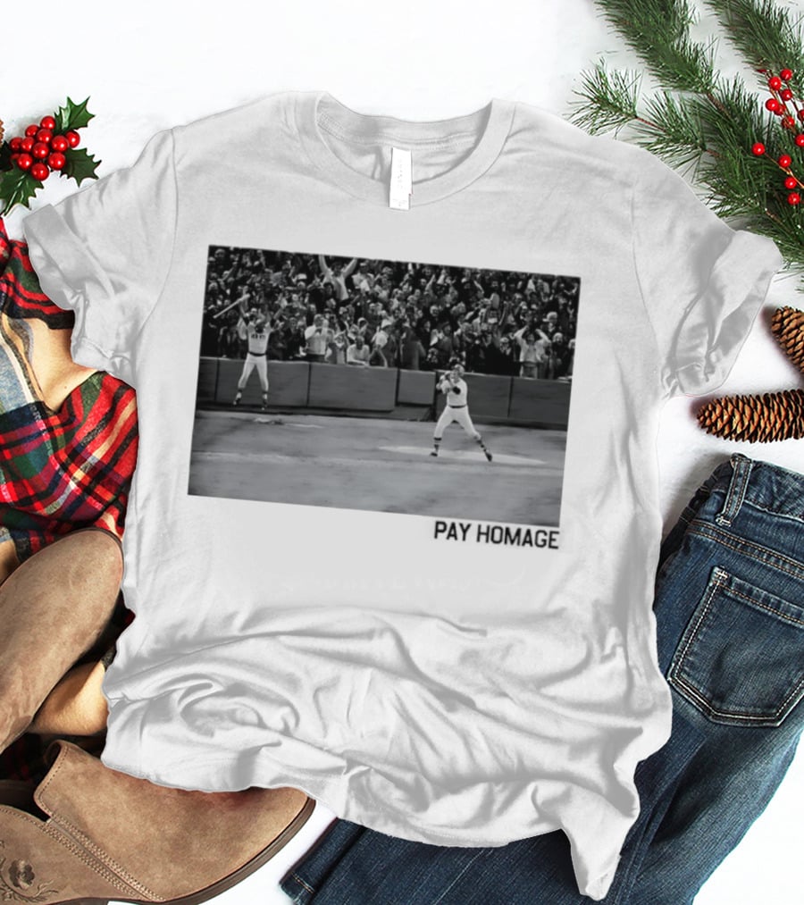 Carlton Fisk Boston Red Sox Baseball Pay Homage Moment Iconic Celebration T-Shirt