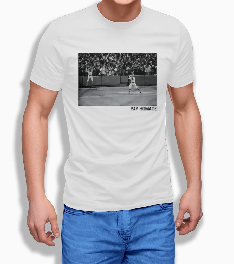 Carlton Fisk Boston Red Sox Baseball Pay Homage Moment Iconic Celebration T-Shirt