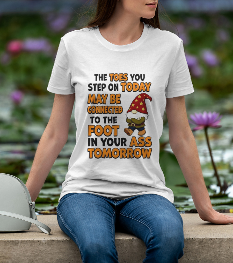 The Toes You Step On Today Gnome May Be Connected To The Foot In Your Ass Tomorrow T-Shirt