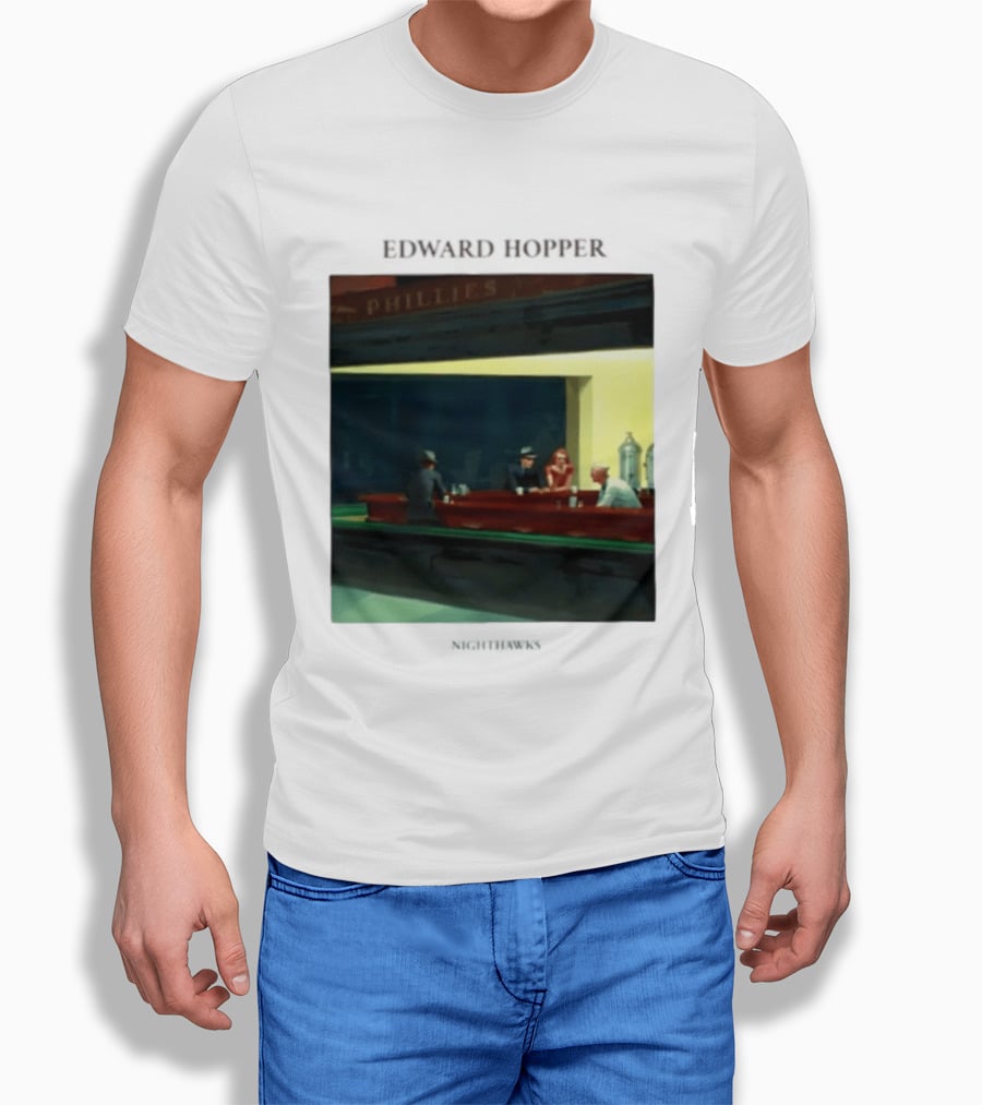 Edward Hopper Nighthawks Phillies Painting T-Shirt