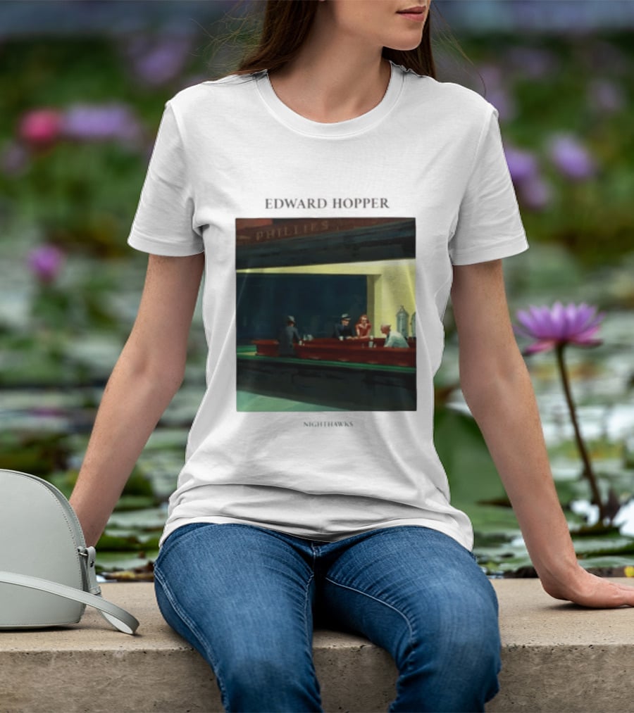 Edward Hopper Nighthawks Phillies Painting T-Shirt