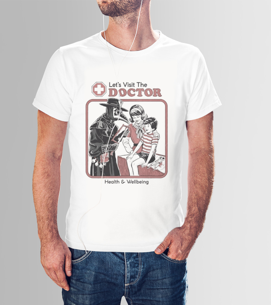 Let's Visit The Doctor Health And Wellbeing Vintage Medical Scene T-Shirt