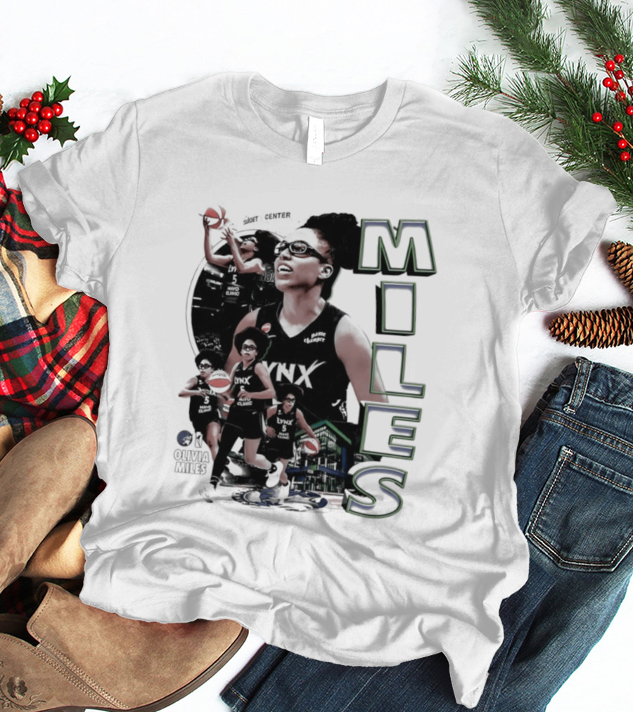WNBA Olivia Miles Minnesota Lynx 2026 Basketball Collage T-Shirt