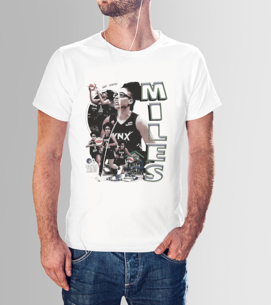 WNBA Olivia Miles Minnesota Lynx 2026 Basketball Collage T-Shirt
