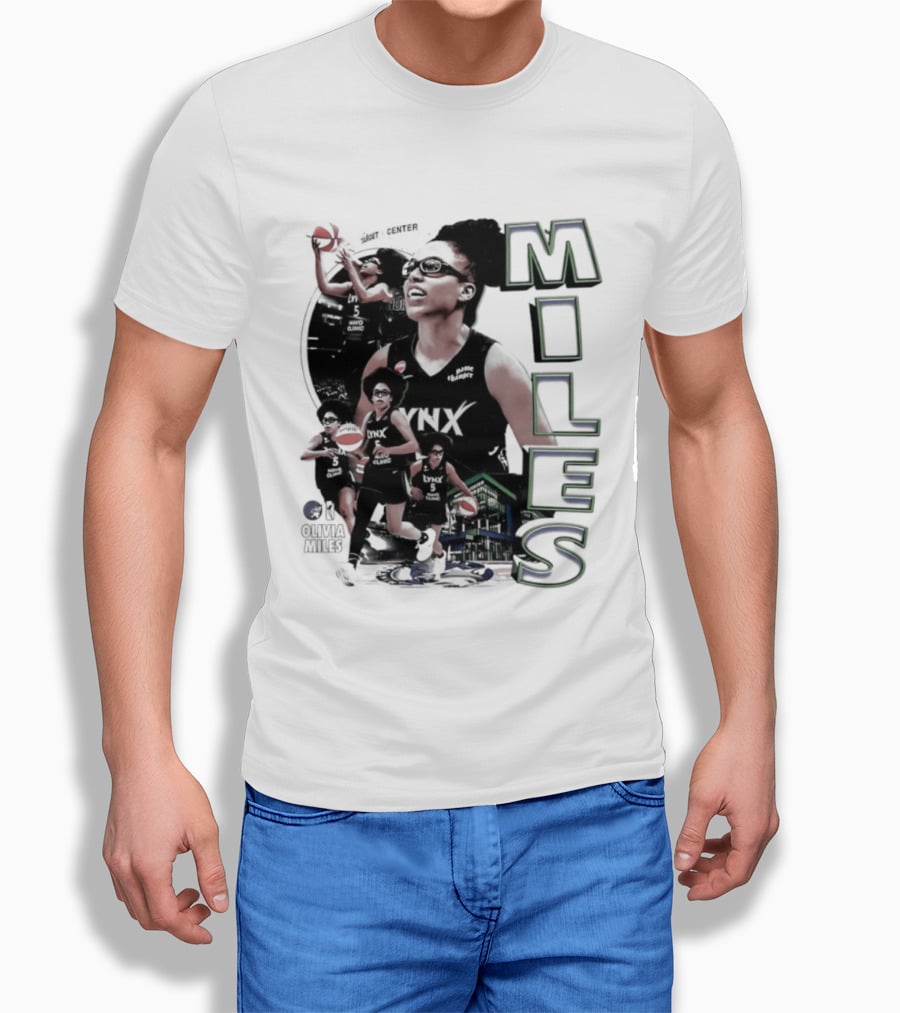 WNBA Olivia Miles Minnesota Lynx 2026 Basketball Collage T-Shirt