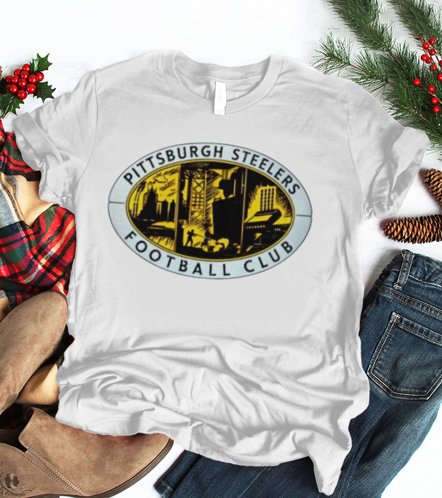 Pittsburgh Steelers Football Club Urban Skyline Distressed T-Shirt