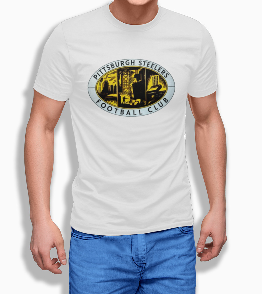 Pittsburgh Steelers Football Club Urban Skyline Distressed T-Shirt