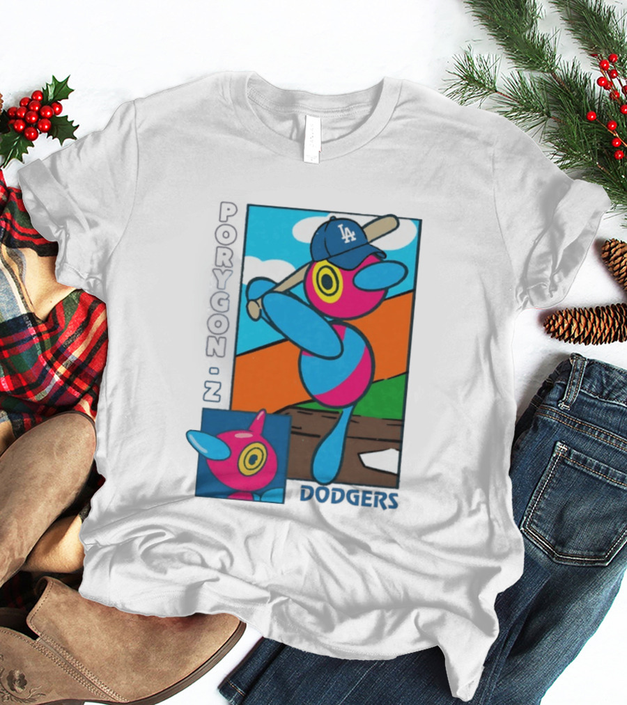 Porygon Z Los Angeles Dodgers Baseball Pokémon T-Shirt