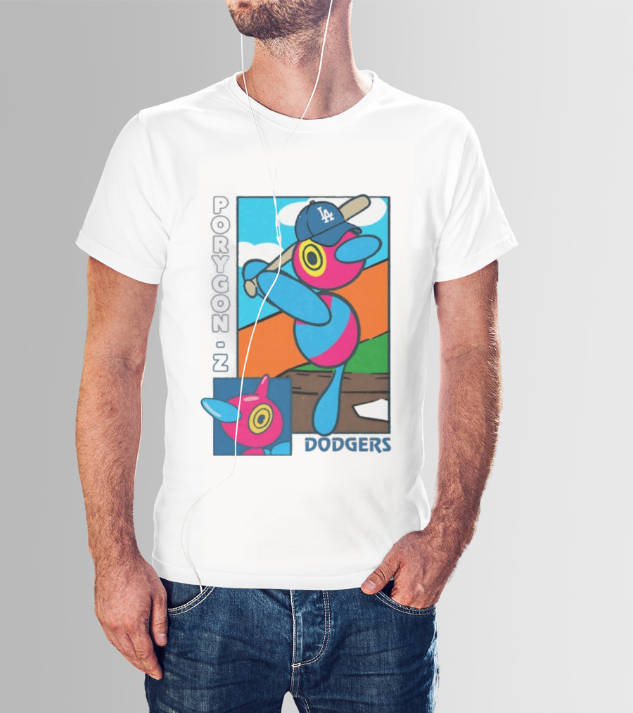 Porygon Z Los Angeles Dodgers Baseball Pokémon T-Shirt