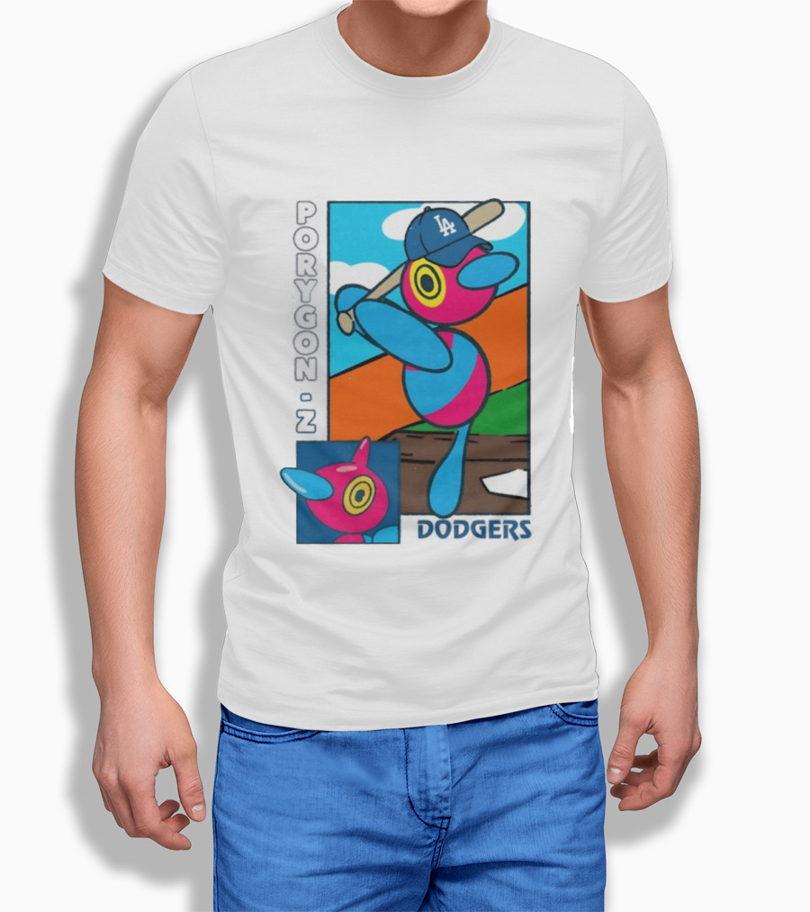 Porygon Z Los Angeles Dodgers Baseball Pokémon T-Shirt