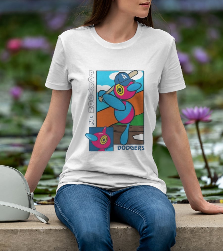 Porygon Z Los Angeles Dodgers Baseball Pokémon T-Shirt